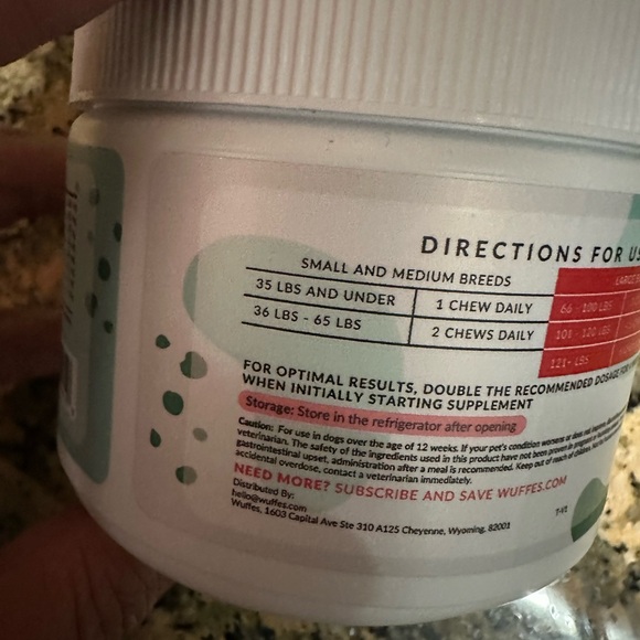 Wuffes advanced hip and joint support dog chews - Picture 3 of 6